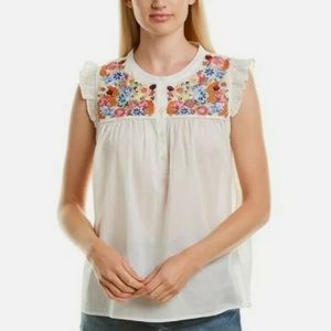NWOT J. Crew Farmers Market Embroidery Top Size X-Large